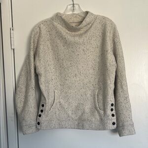 Madewell Donegal Mockneck Side-Button Sweatshirt